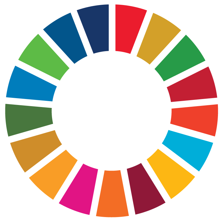 Die Farben der 17 Nachhaltigkeitsziele sind in einem Rad dargestellt