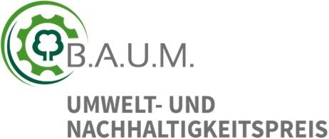 Logo von B.A.U.M. zum Umwelt- und Nachhaltigkeitspreis
